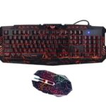 Tricolor Backlight Wired Gaming Keyboard Set