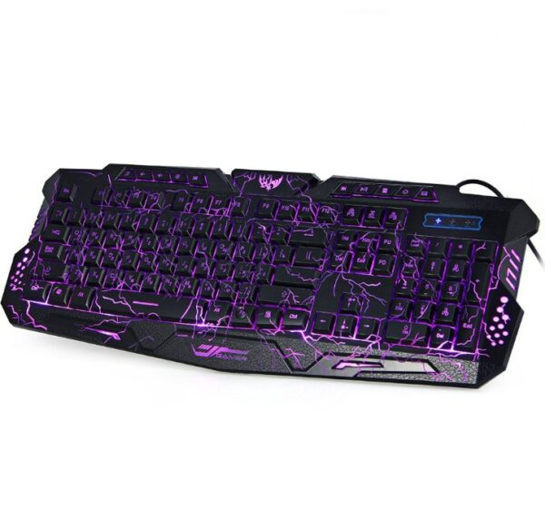 Tricolor Backlight Wired Gaming Keyboard Set - Image 5